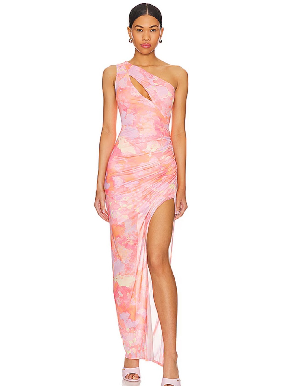 MAJORELLE Dorothea Gown in Pink Watercolor